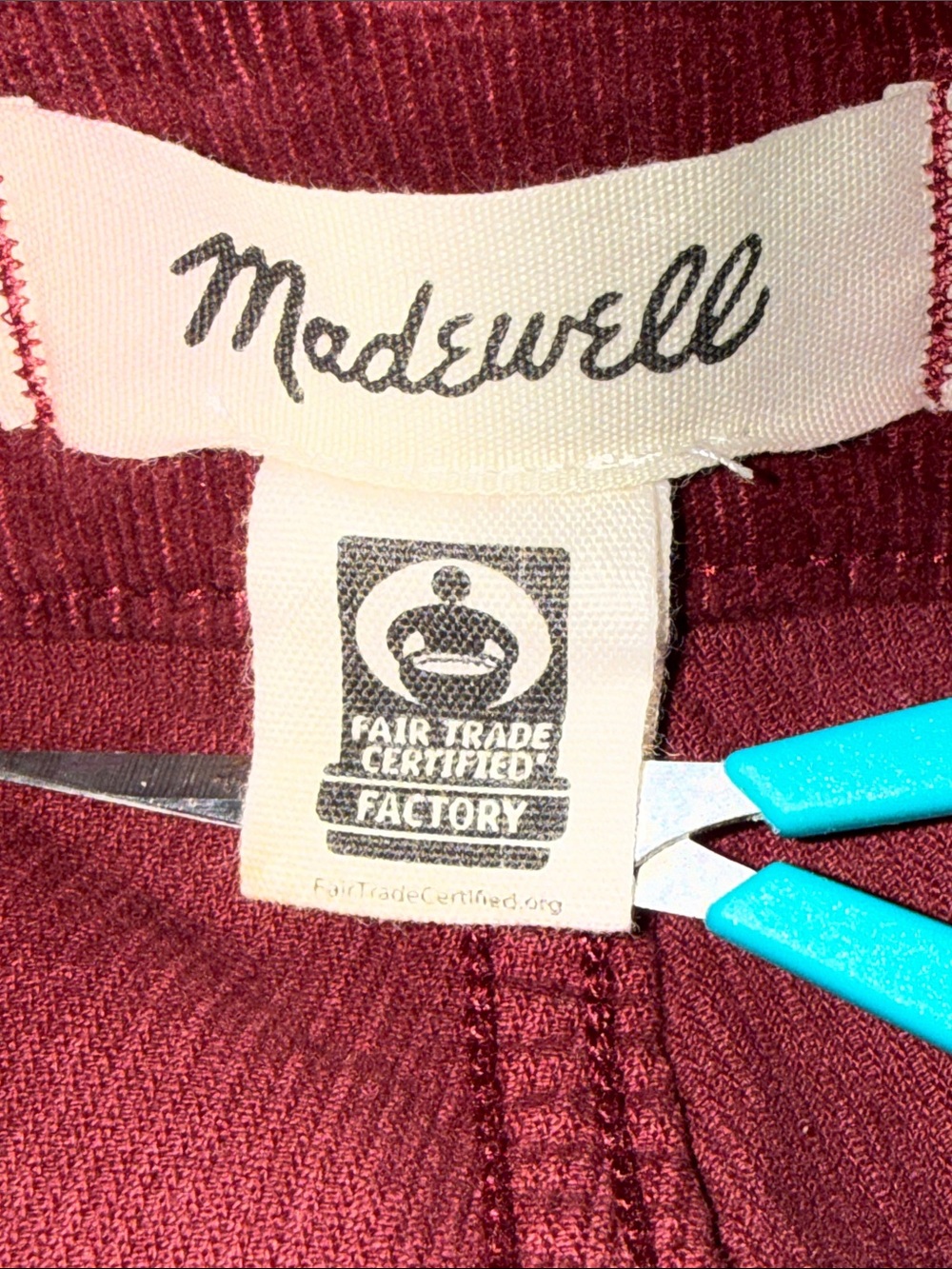 Madewell Burgundy Corduroy The Superwide-Leg Pant Size 27 - Picture 7 of 9